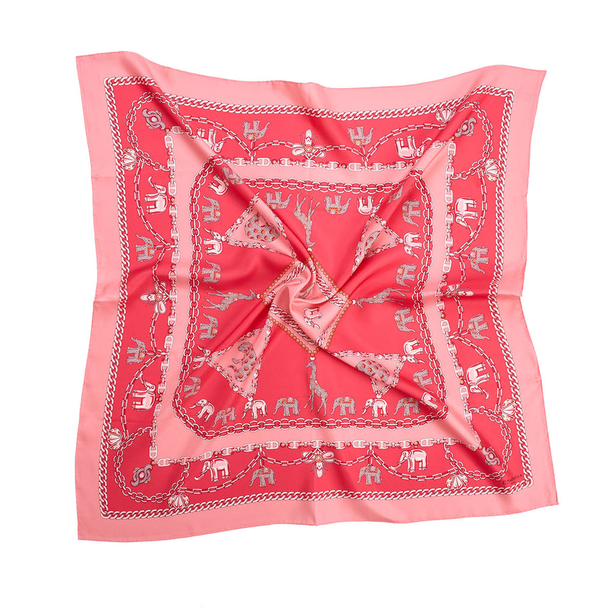 PINK SILK SCARF 90