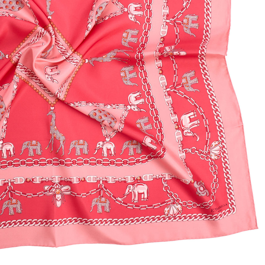 PINK SILK SCARF 90