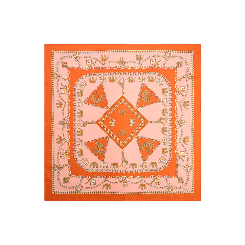 ORANGE SILK SCARF 90