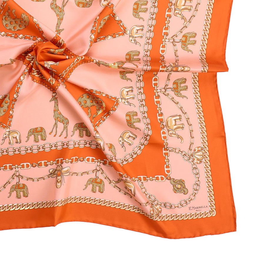 ORANGE SILK SCARF 90