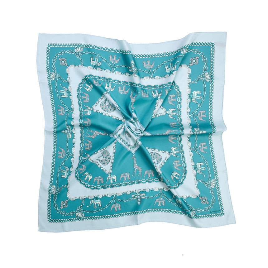 GREEN SILK SCARF 90