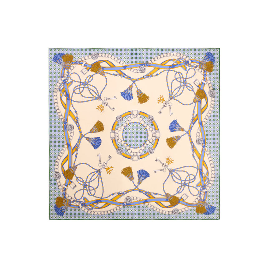 GREEN SILK SCARF 90
