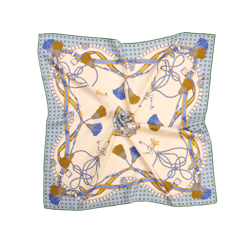 GREEN SILK SCARF 90