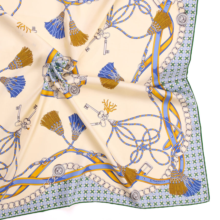 GREEN SILK SCARF 90