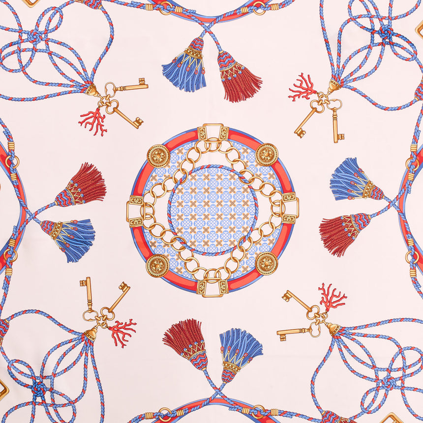 BLUE SILK SCARF 90