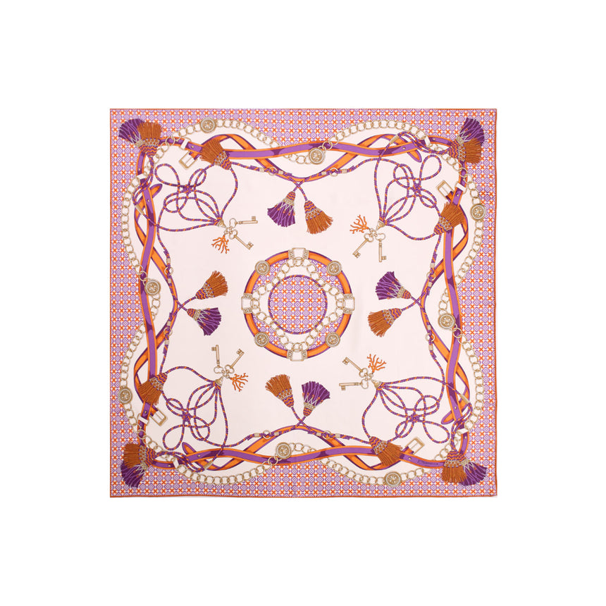 VIOLET SILK SCARF 90