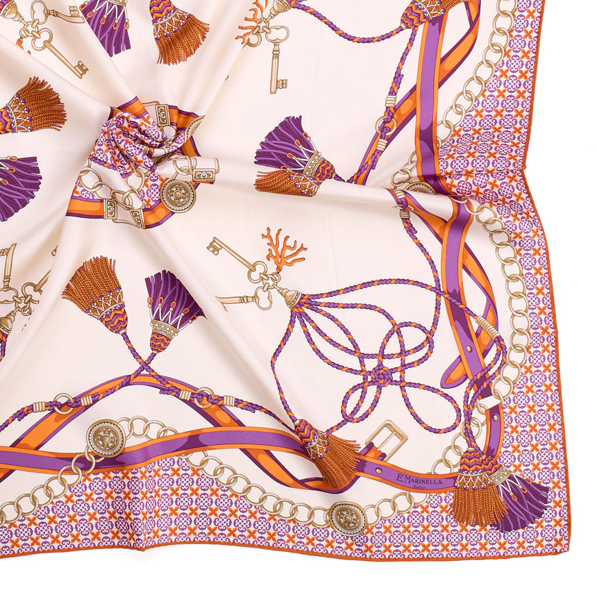 VIOLET SILK SCARF 90