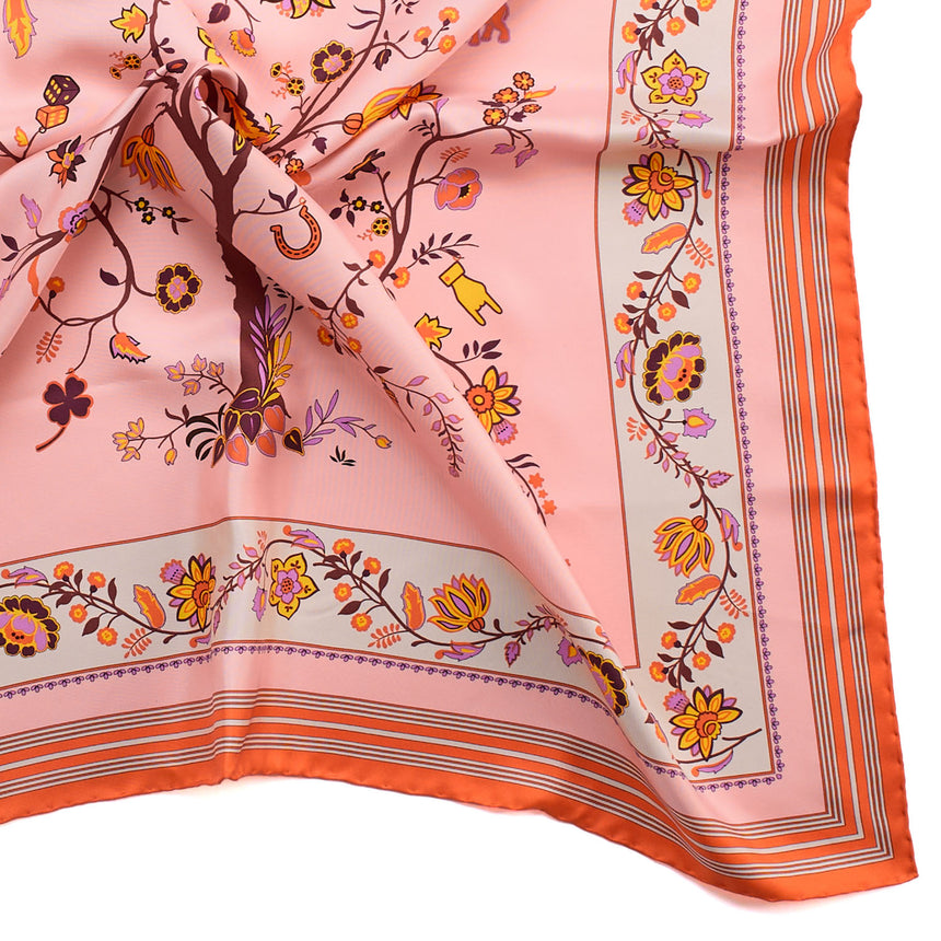ORANGE SILK SCARF 90