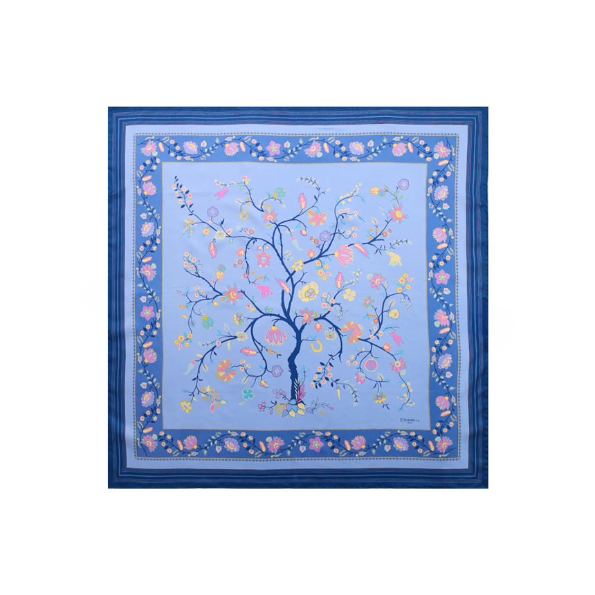 POWDER BLUE SILK SCARF 90
