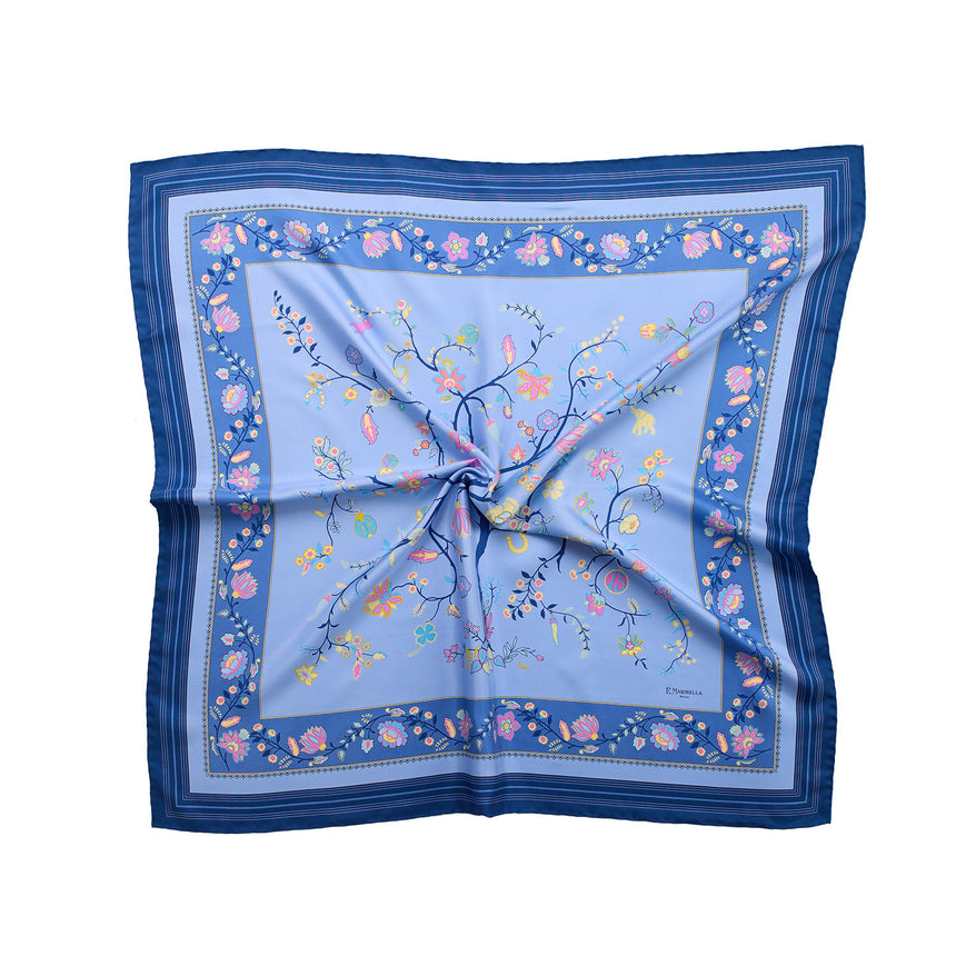POWDER BLUE SILK SCARF 90