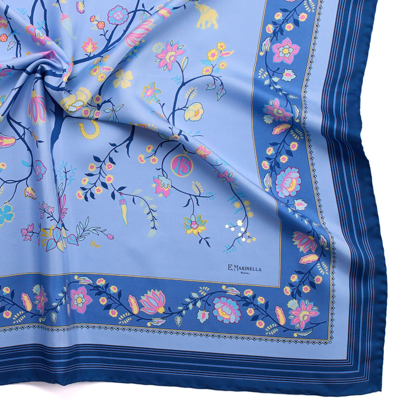 POWDER BLUE SILK SCARF 90