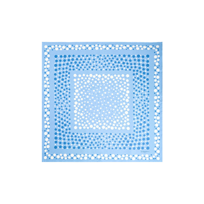 FOULARD IN SETA 65 AZZURRO