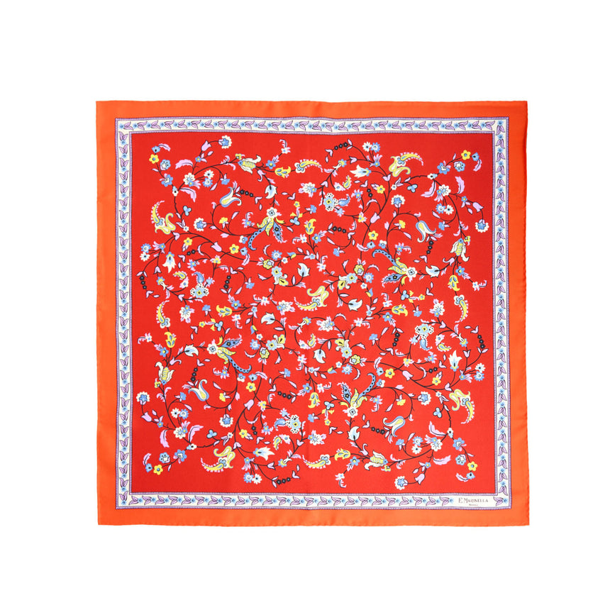 FOULARD IN SETA 65 ROSSO