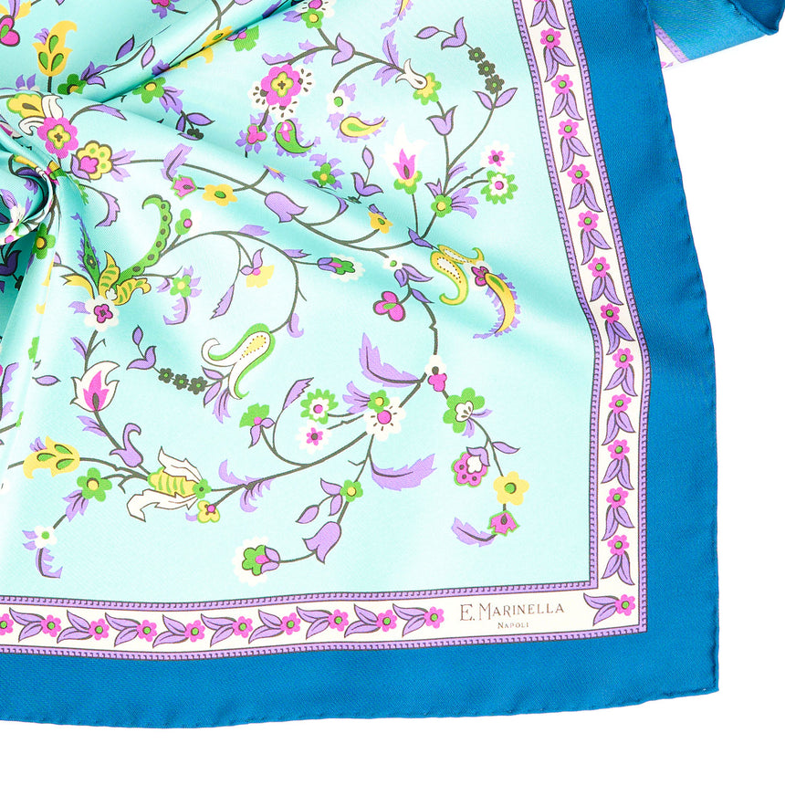 LIGHT BLUE SILK SCARF 65