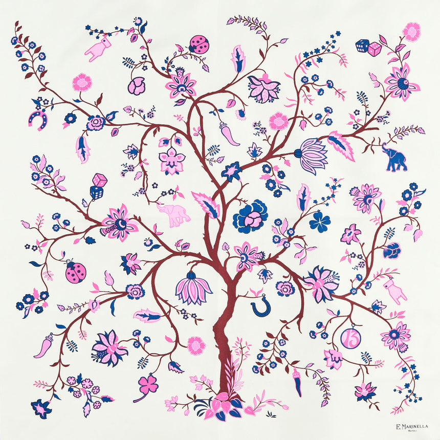 FUCHSIA SILK SCARF 90