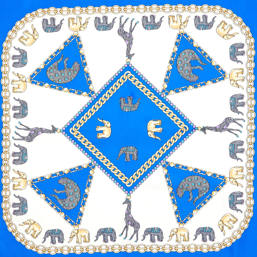 BLUETTE SILK SCARF 90