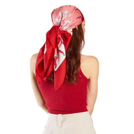 FOULARD IN SETA 90 ROSSO