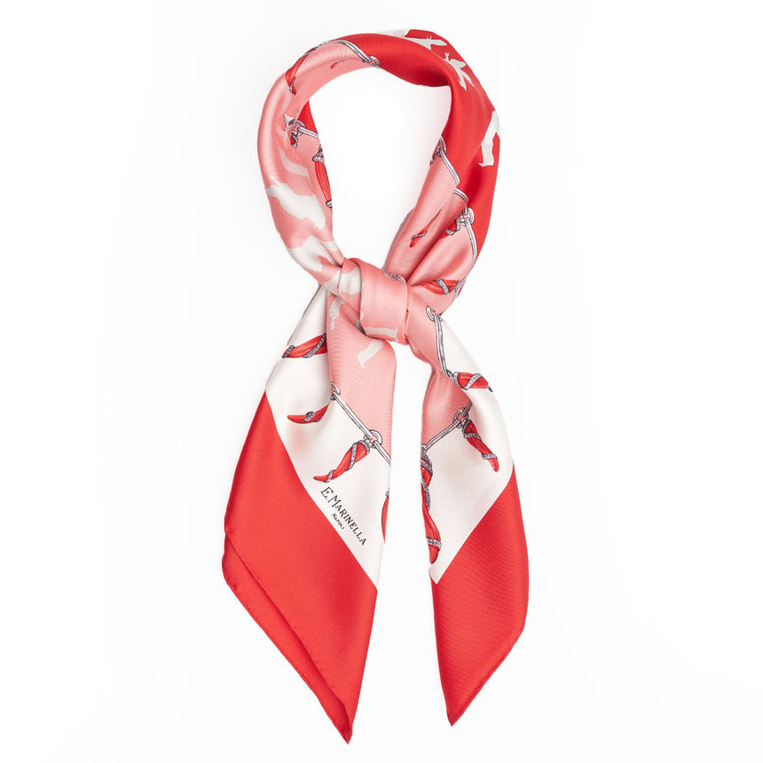 FOULARD IN SETA 90 ROSSO