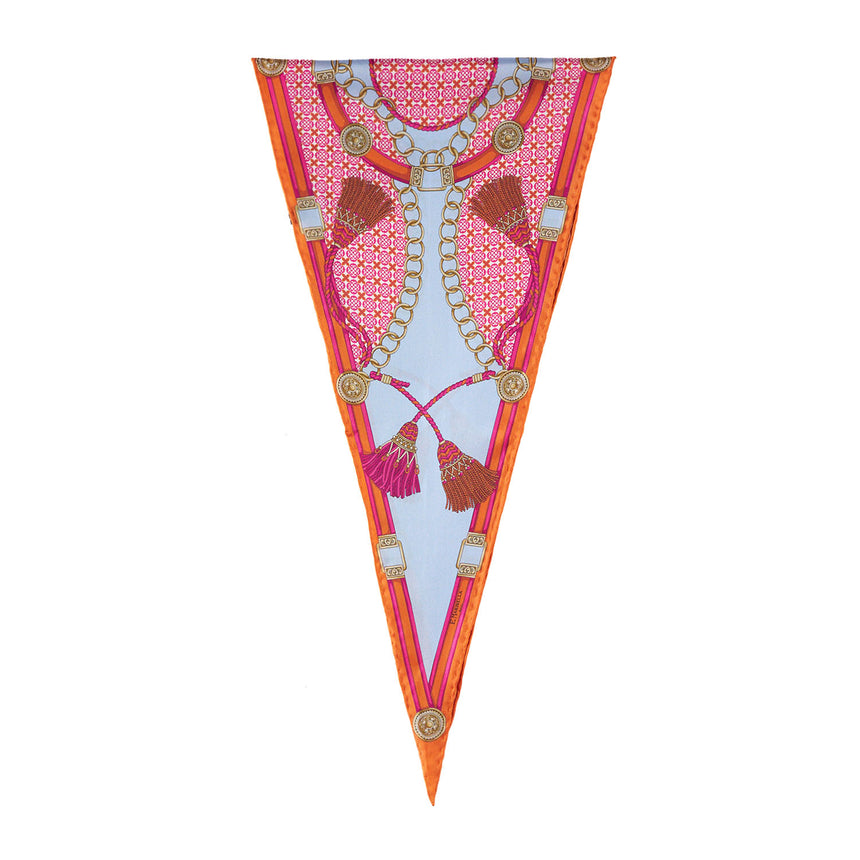 FUCHSIA SILK DIAMOND SHAPE SCARF
