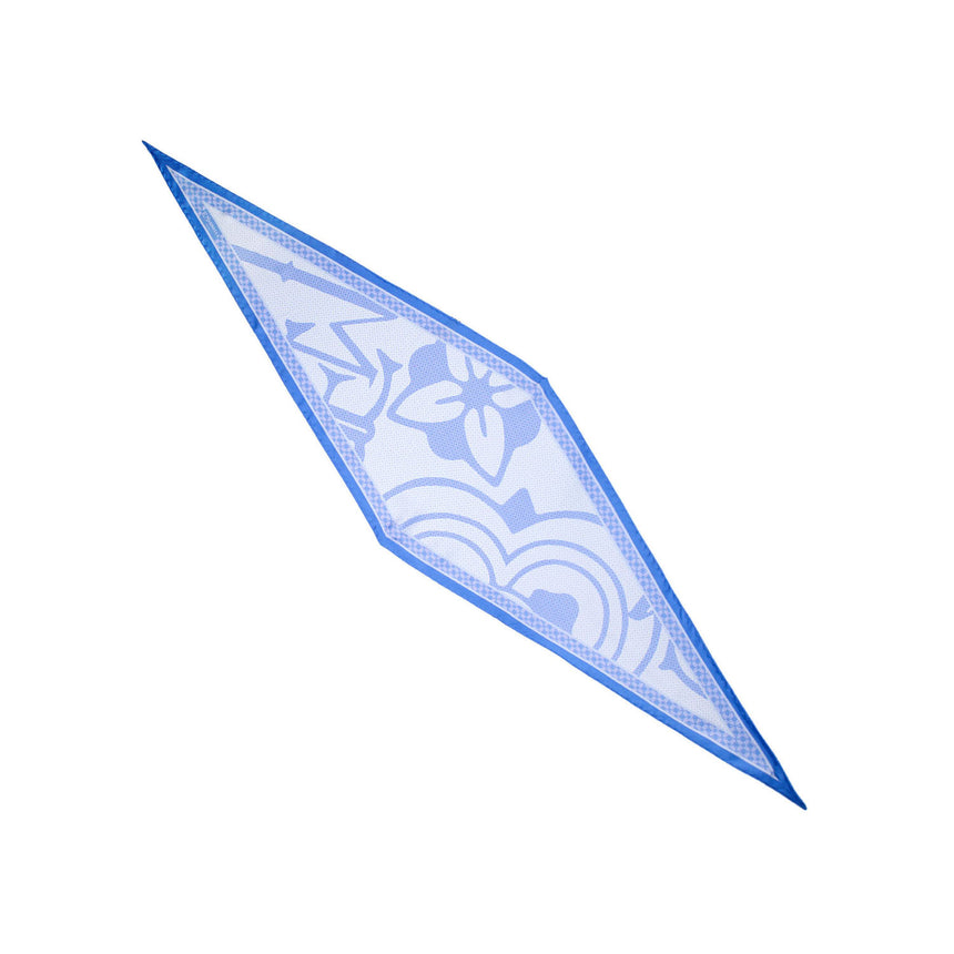 POWDER BLUE SILK DIAMOND SHAPE SCARF