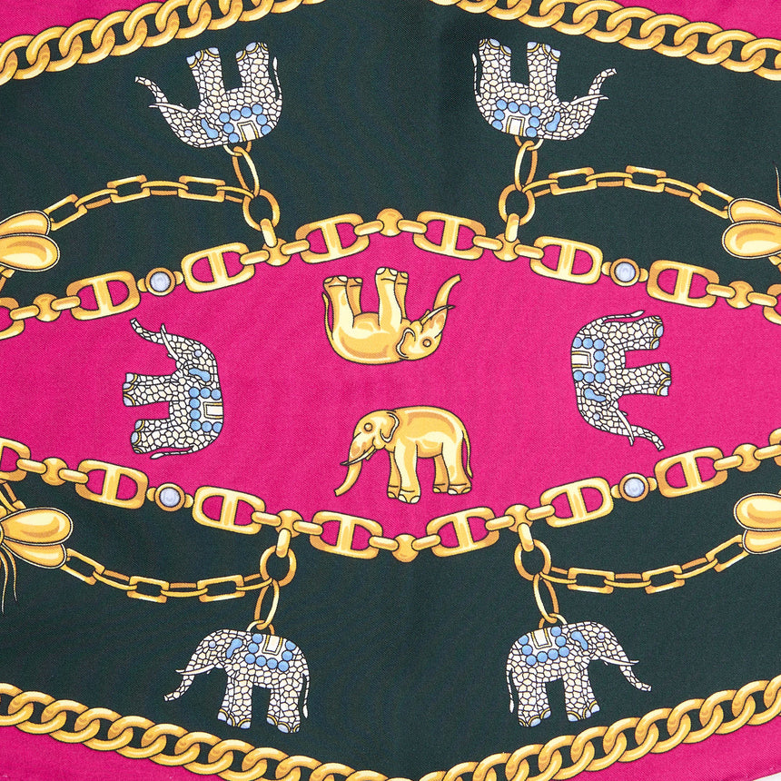 FUCHSIA SILK DIAMOND SHAPE SCARF