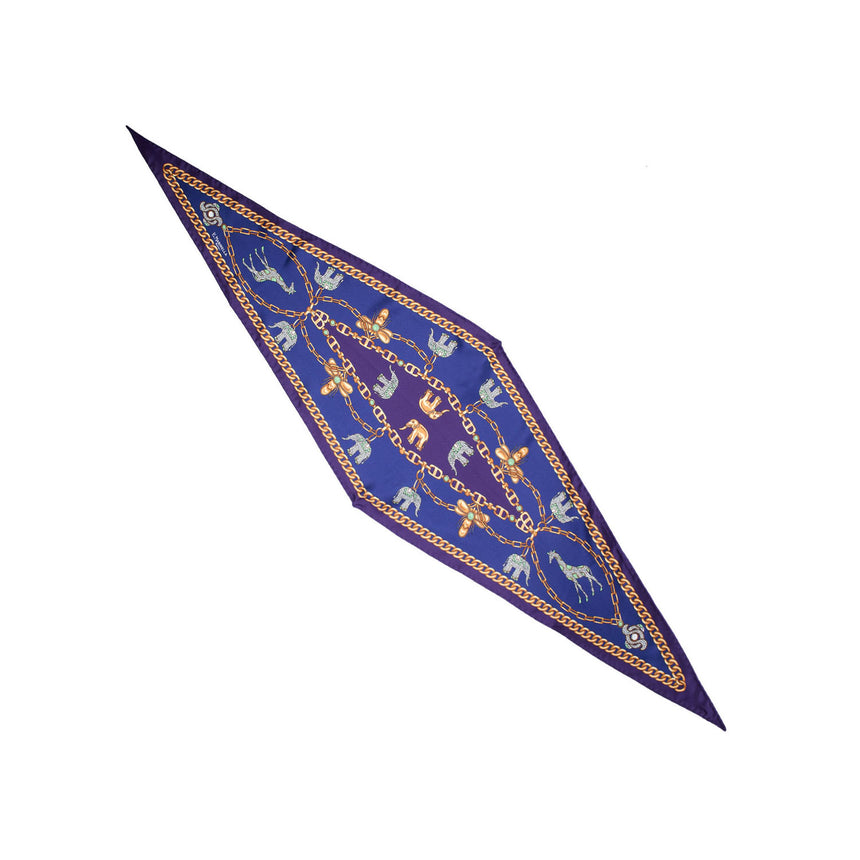 FOULARD ROMBO IN SETA VIOLA