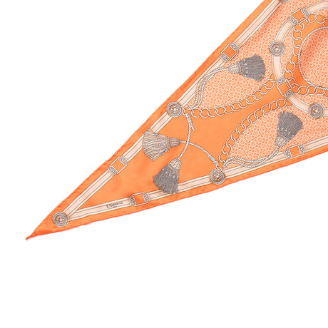 ORANGE SILK DIAMOND SHAPE SCARF