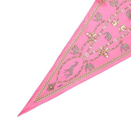 FOULARD ROMBO IN SETA ROSA