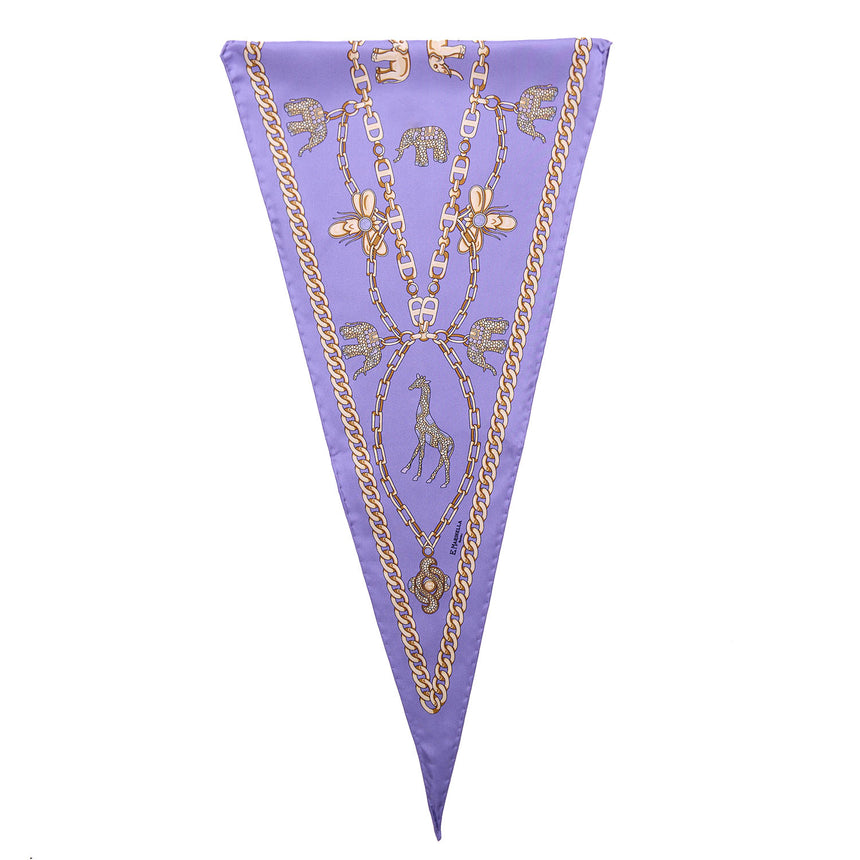 LILAC SILK DIAMOND SHAPE SCARF