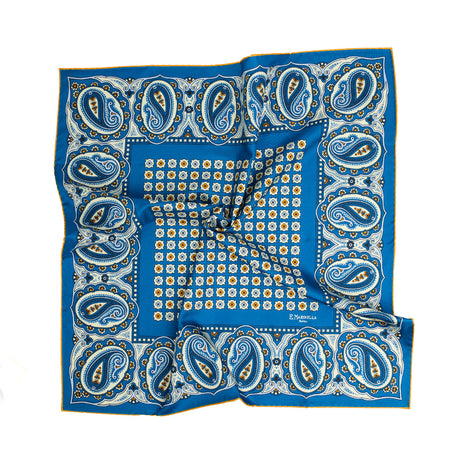 FOULARD 65 IN SETA BLU MEDIO