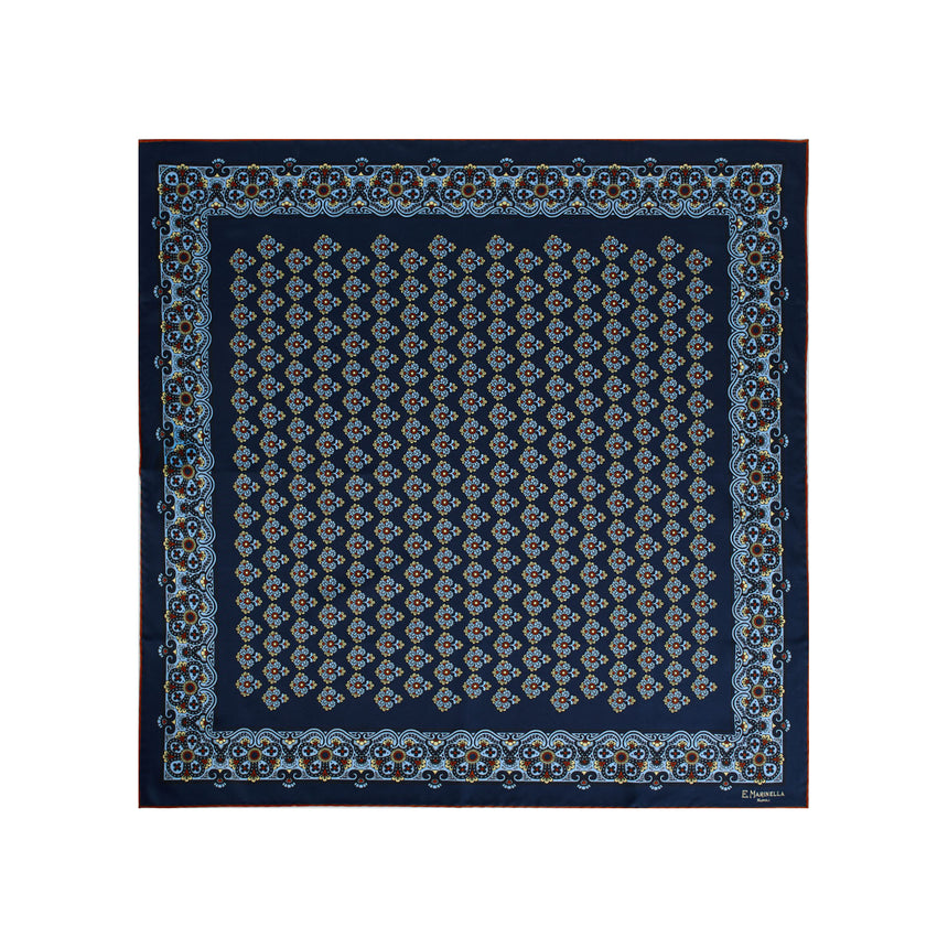 FOULARD 65 IN SETA BLU