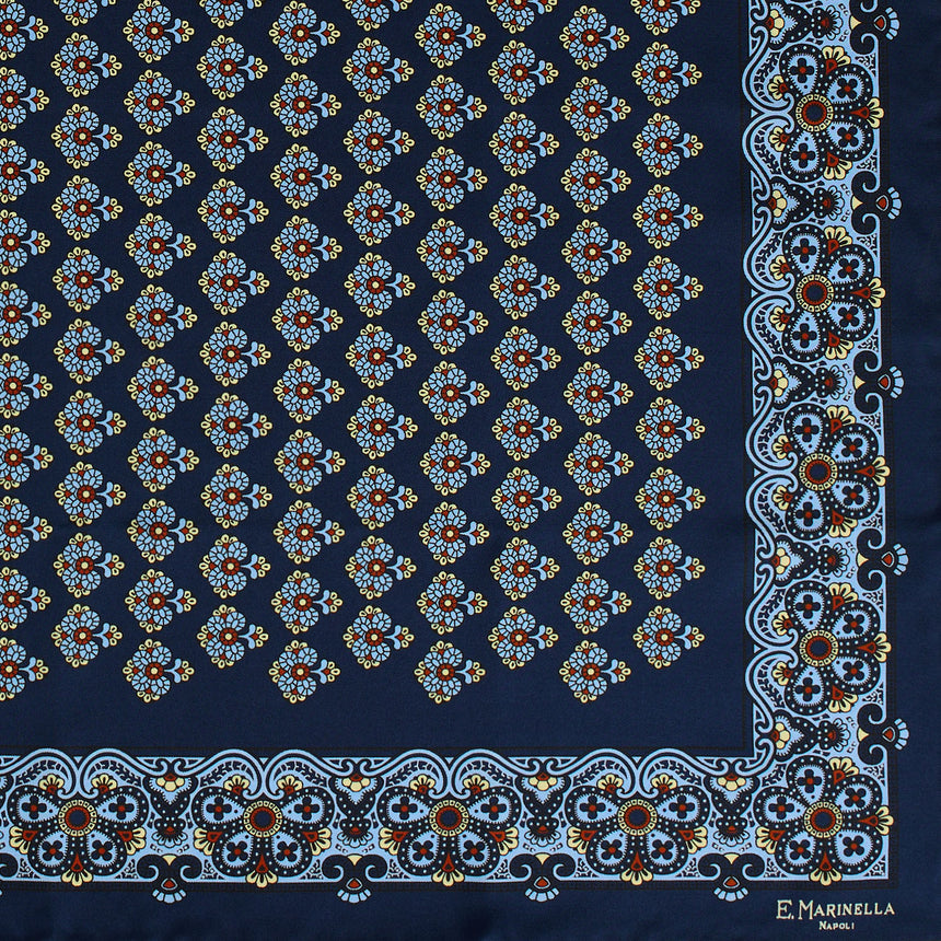 FOULARD 65 IN SETA BLU