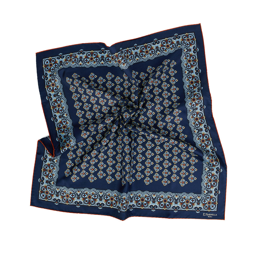 FOULARD 65 IN SETA BLU