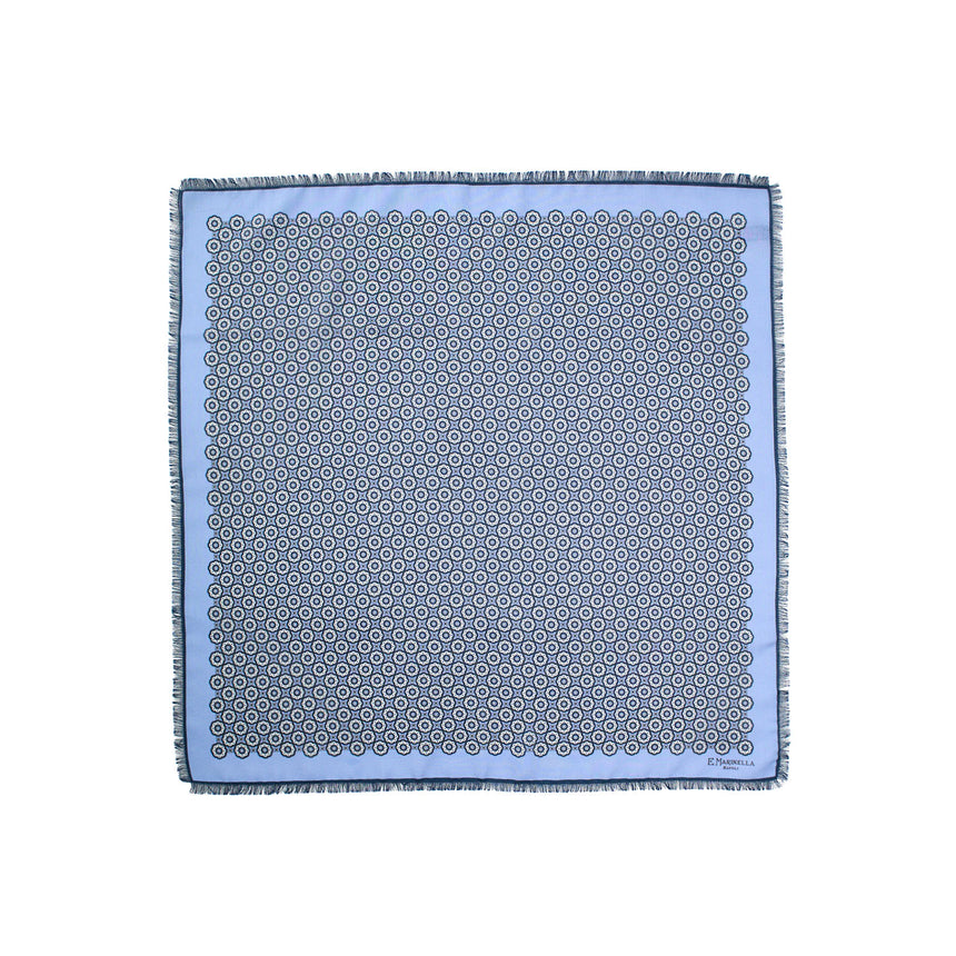 FOULARD IN LANA, CASHMERE E SETA 65 AZZURRO POLVERE