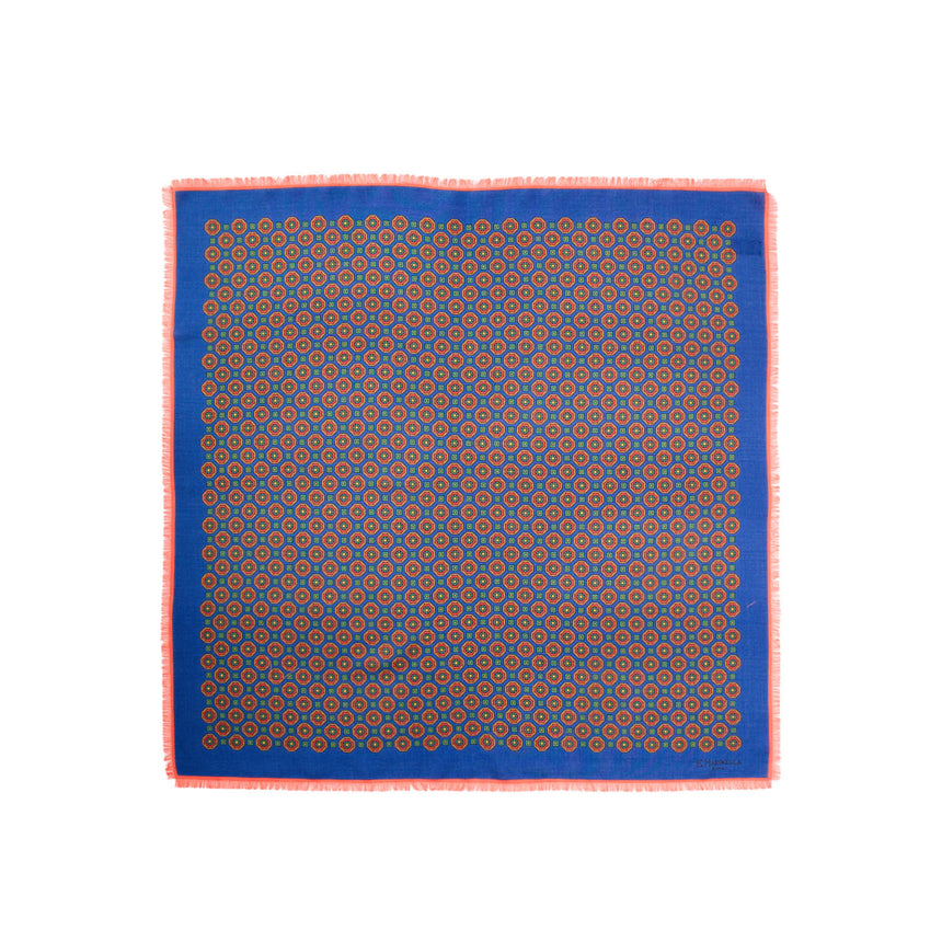 FOULARD IN LANA, CASHMERE E SETA 65 BLU 