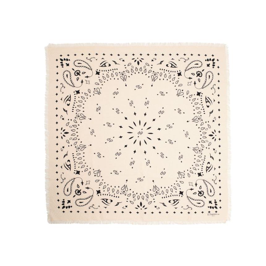 FOULARD IN LANA, CASHMERE E SETA 65 BIANCA