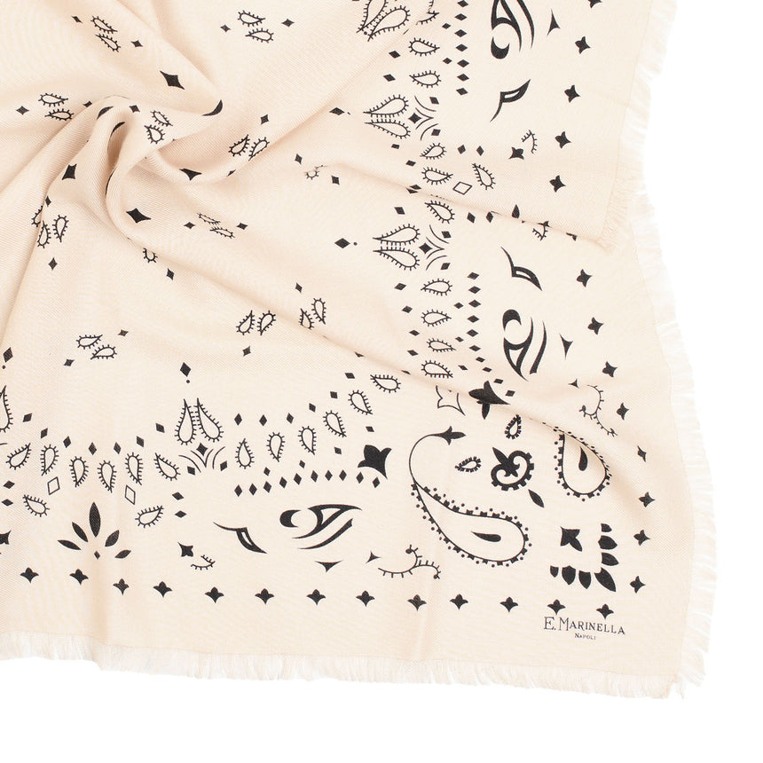 FOULARD IN LANA, CASHMERE E SETA 65 BIANCA