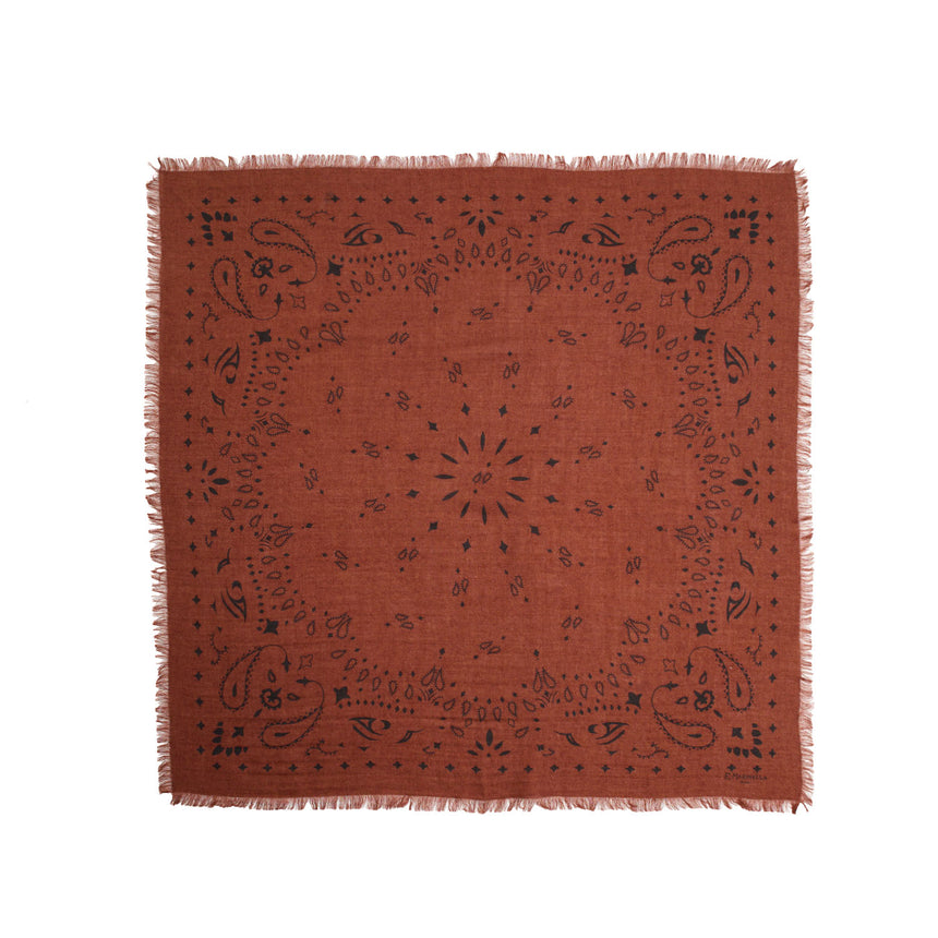 FOULARD IN LANA, CASHMERE E SETA 65 MARRONE