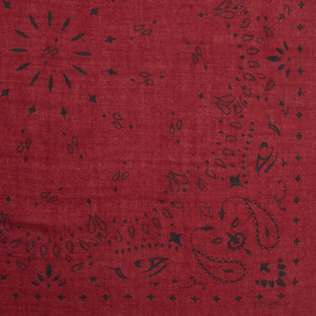 BURGUNDY WOOL, CASHMERE AND SILK SCARF 65