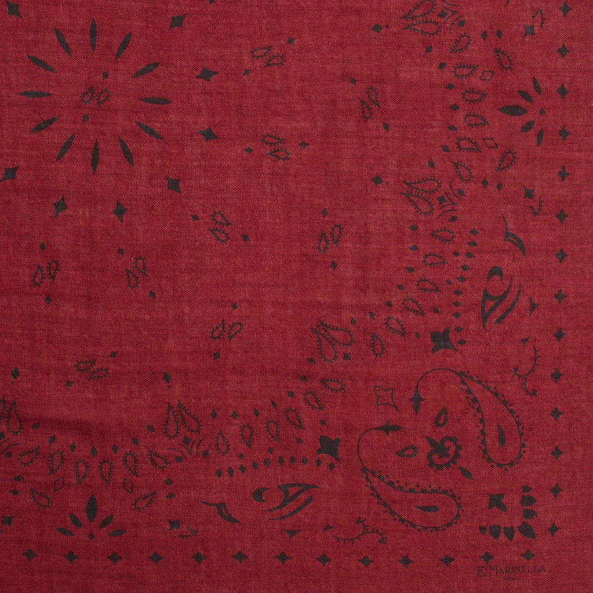 FOULARD IN LANA, CASHMERE E SETA 65 BORDEAUX