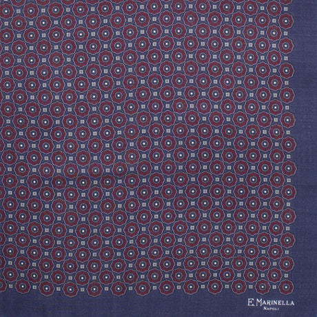 DARK BLUE WOOL, CASHMERE AND SILK SCARF 65