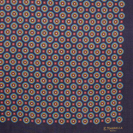 FOULARD IN LANA, CASHMERE E SETA 65 BLU SCURO