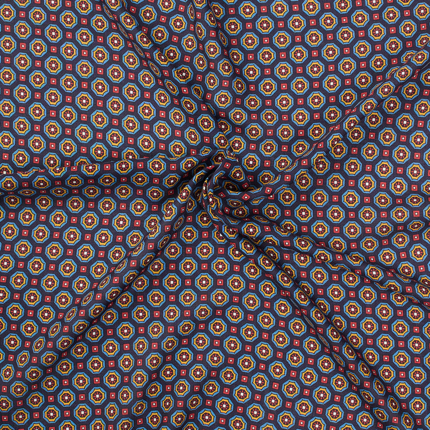 FOULARD IN LANA, CASHMERE E SETA 65 BLU SCURO