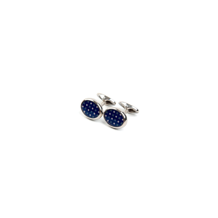 BLUE SILVER CUFFLINKS