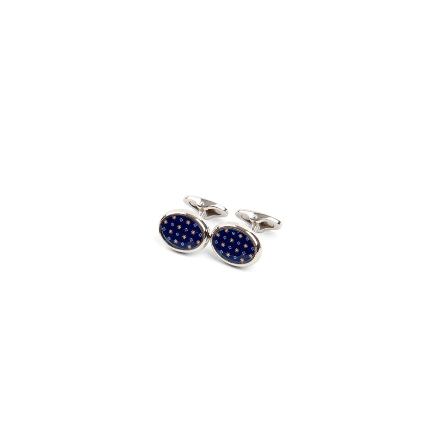 BLUE SILVER CUFFLINKS