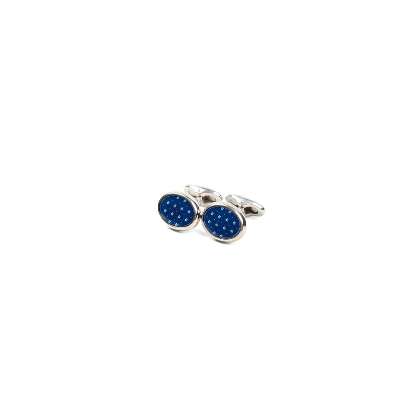 GEMELLI DA POLSO IN ARGENTO BLU 