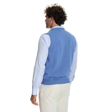 GILET AZZURRO POLVERE