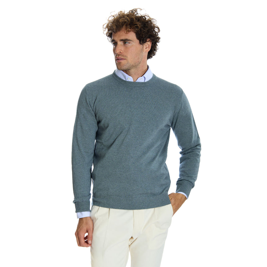 PETROL GREEN CREWNECK SWEATER