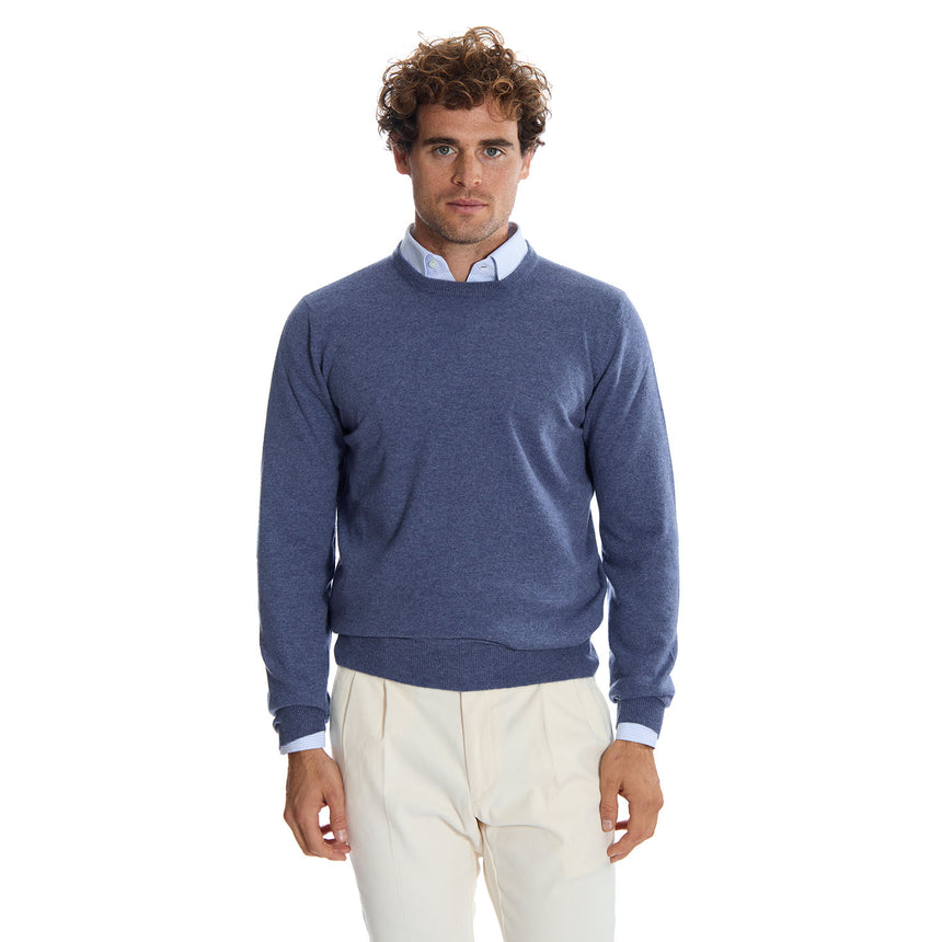 BLUE CREWNECK SWEATER
