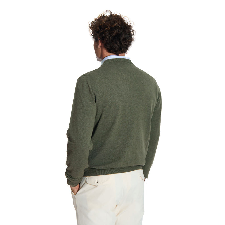 DARK GREEN CREWNECK SWEATER